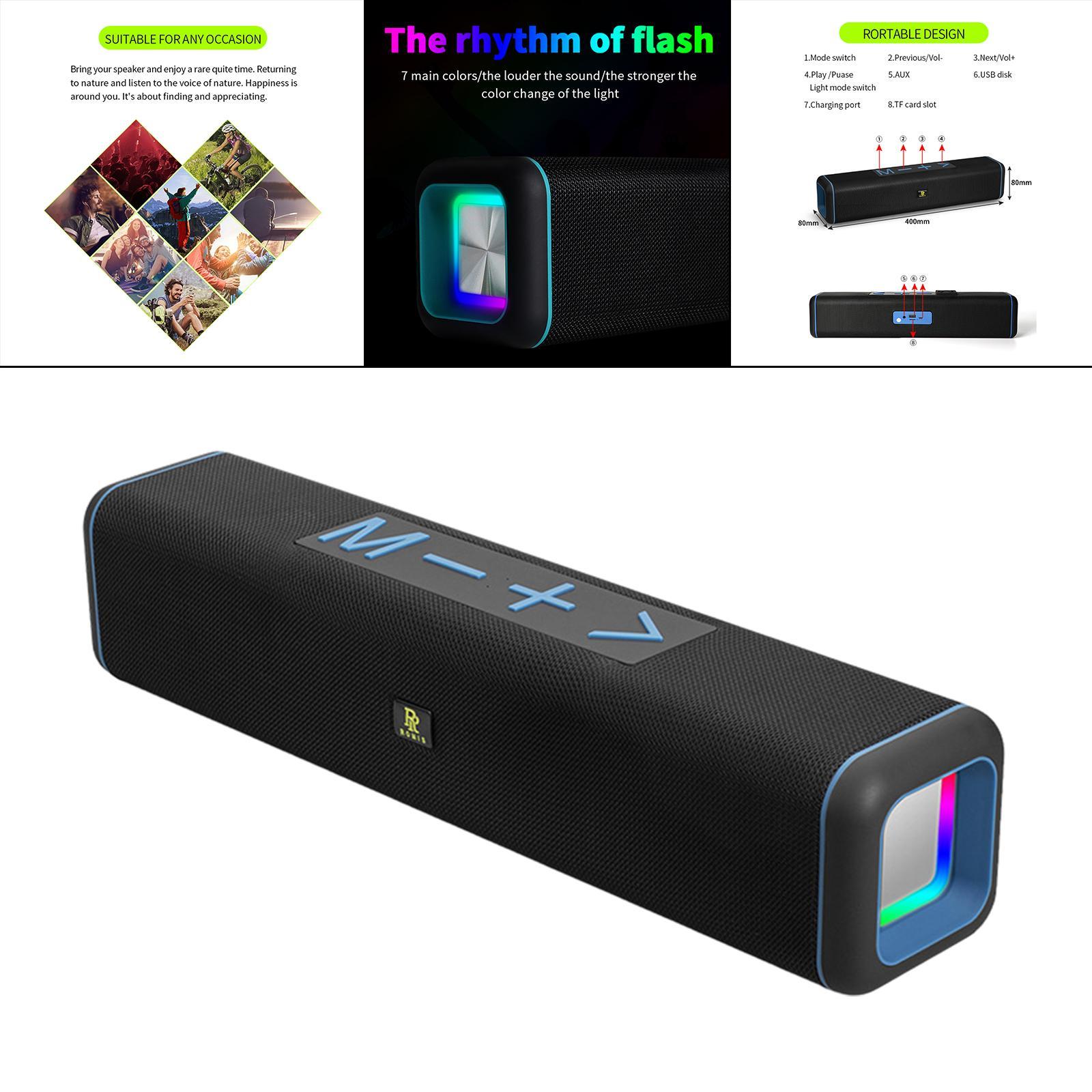 Portable Bluetooth Speakers Stereo USB Outdoors Travel Home