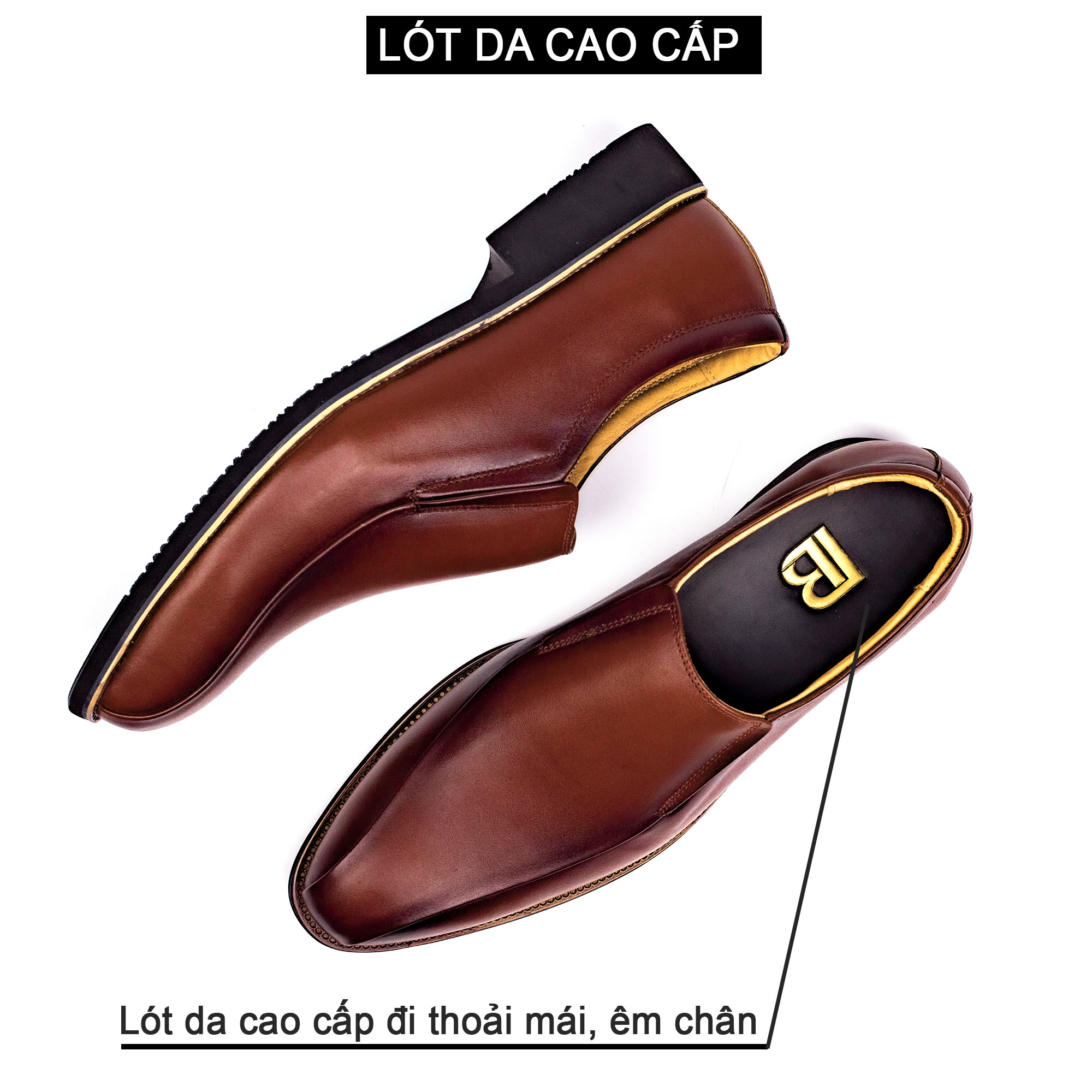 Hình ảnh Giày lười da nam công sở Bụi Leather G109 - Da bò Nappa cao cấp - Bảo hành 12 tháng