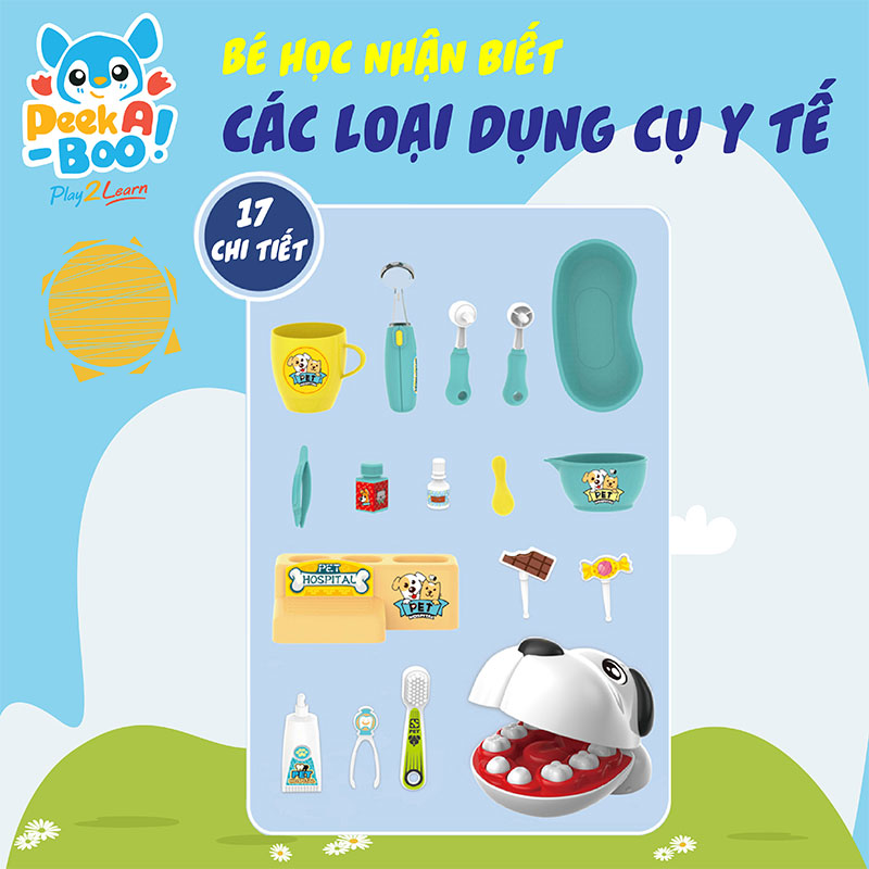 Đồ Chơi Peek A Boo Nha Sĩ Thú Cưng PAB010