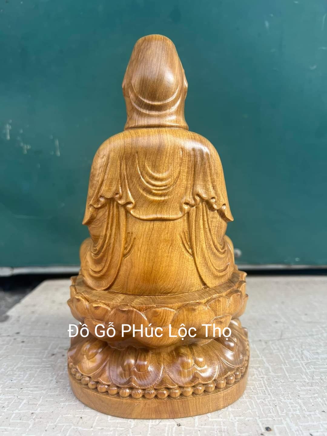 Tượng Phật A Di Đà - Phật Bà Quan Âm gỗ bách xanh để ô tô ,bàn làm việc đem lại may mắn tài lộc