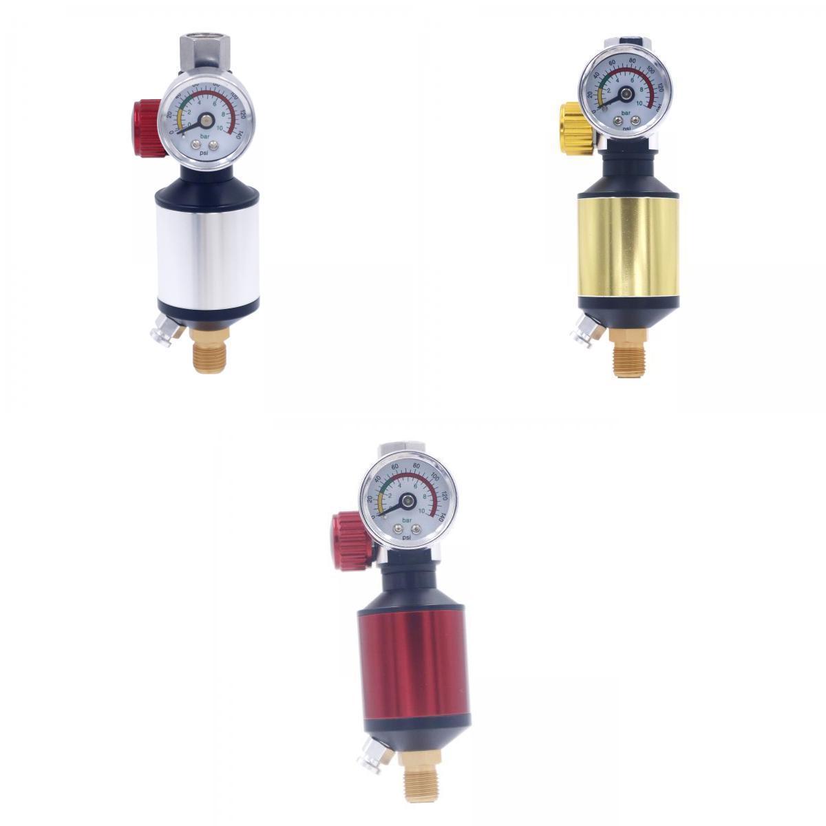 3 Pieces Spray Gun Regulator Gauge with Air Filter Oil Water Separator Tool