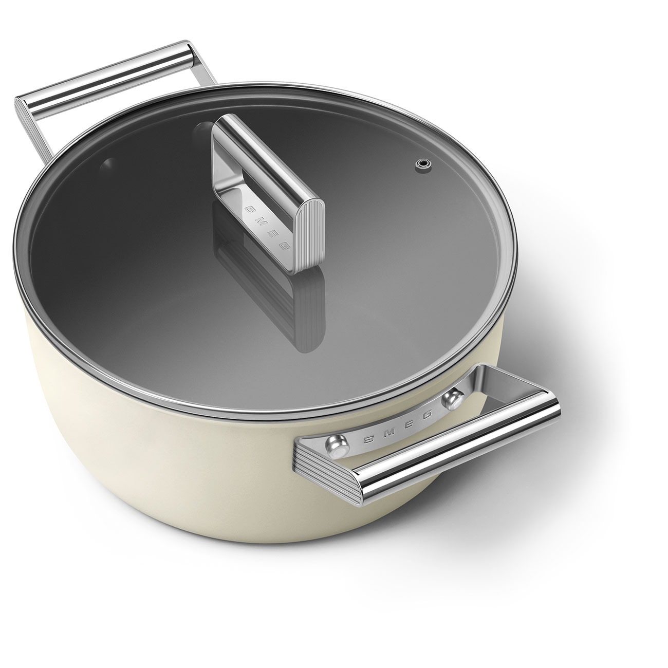 Nồi Smeg Casserole CKFC24411CRM 24cm màu kem - Made in Italy Hàng Chính hãng