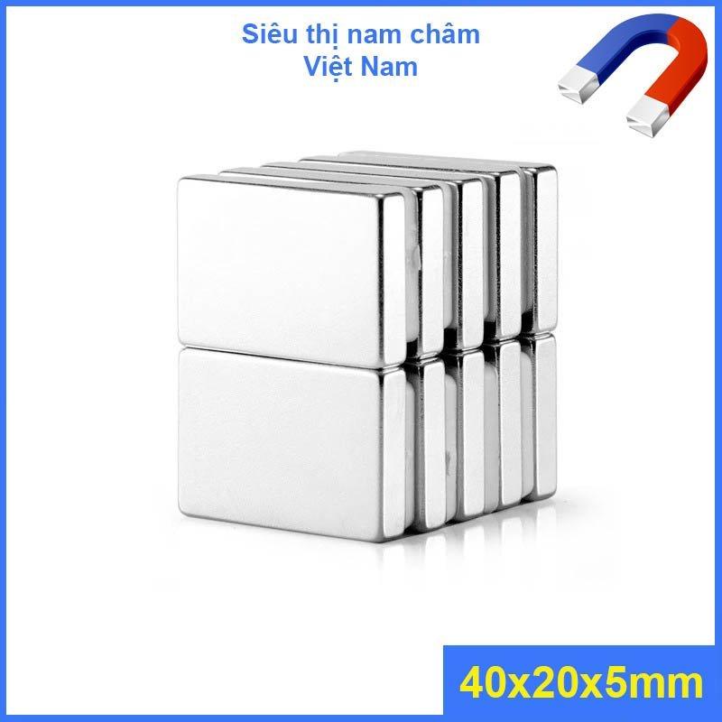 Nam châm đất hiếm 40x20x5mm từ tính siêu mạnh