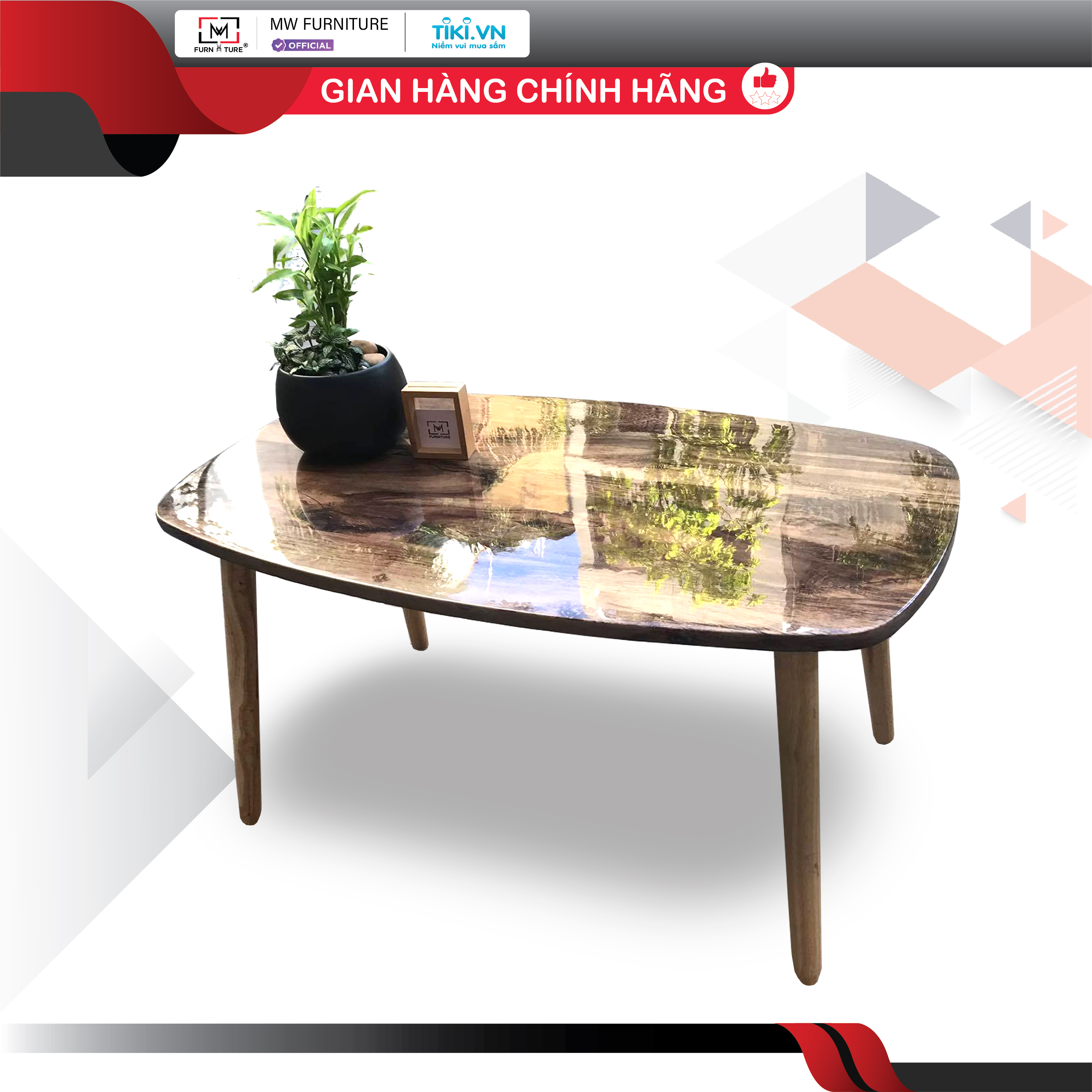 BÀN TRÀ /SOFA MẶT GIẢ ĐÁ GẤP GỌN ĐA NĂNG - HIKA TABLE 90