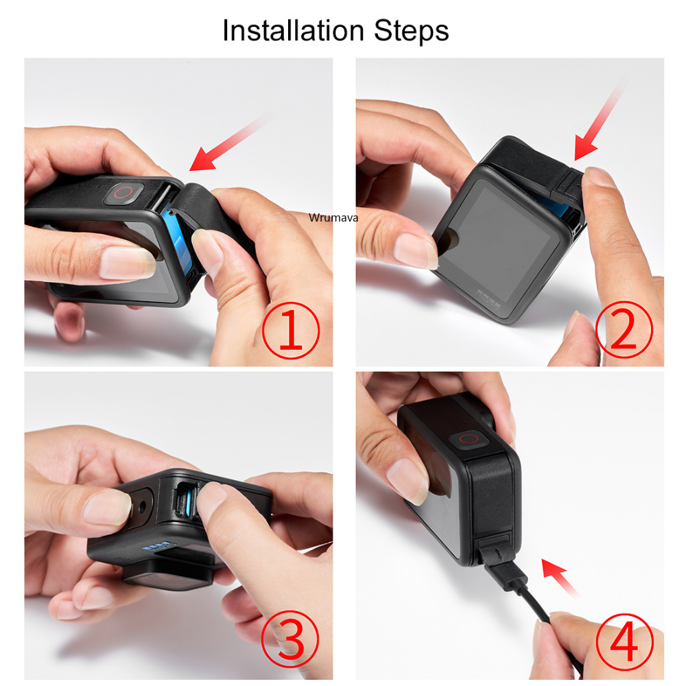 Ốp Lưng Dẻo Silicone Cho GoPro Hero 11 10 9 Kính Cường Lực Màu Đen Tấm Bảo Vệ Màng Bảo Vệ Ống Kính Cho Go Pro 10 9 Ốp Lưng