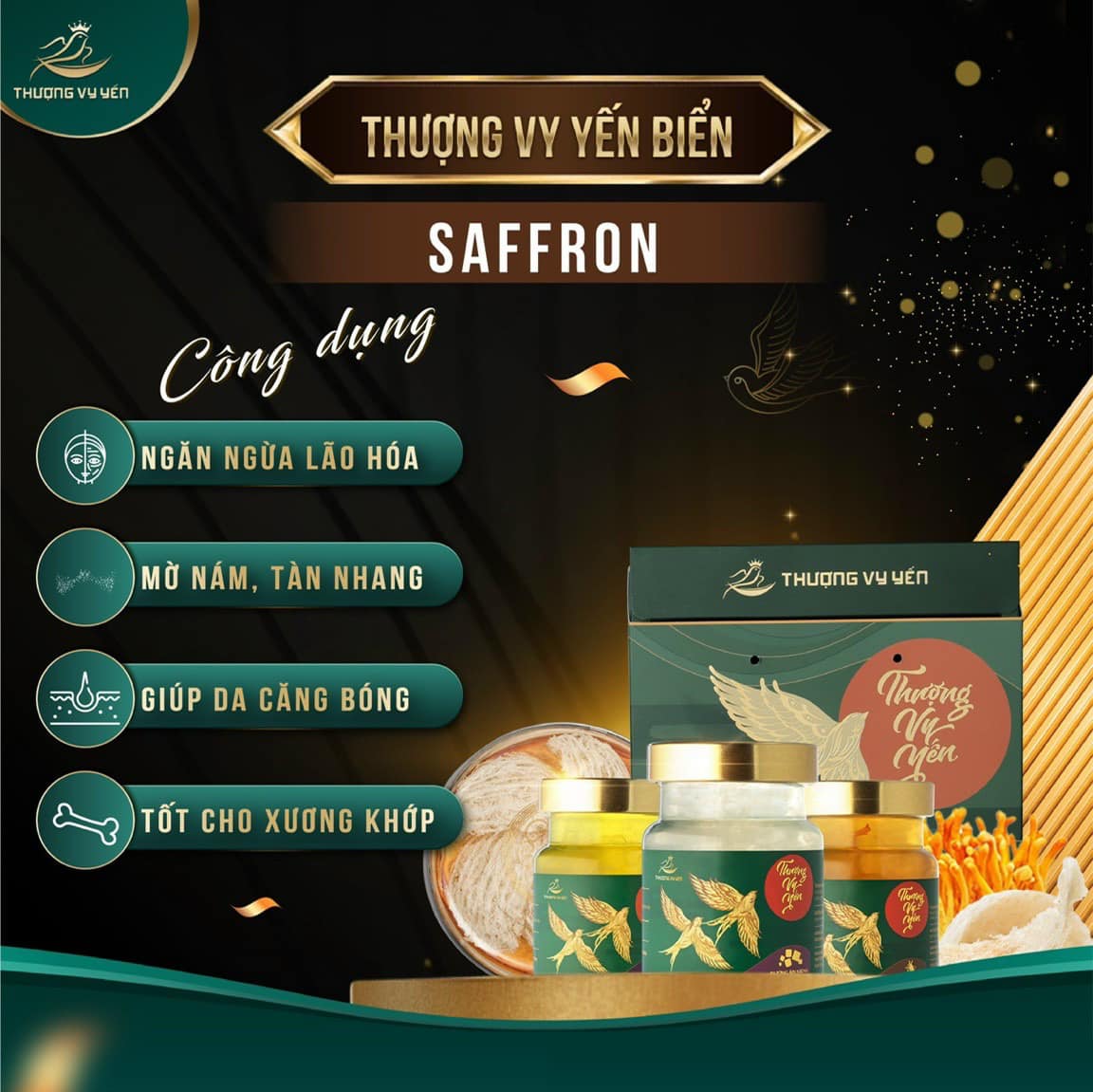 Yến sào cao cấp Thượng Vy Yến Tổ yến chưng sẵn - Set quà tặng cao cấp 18 hũ 70ml, 30% yến - Set Care