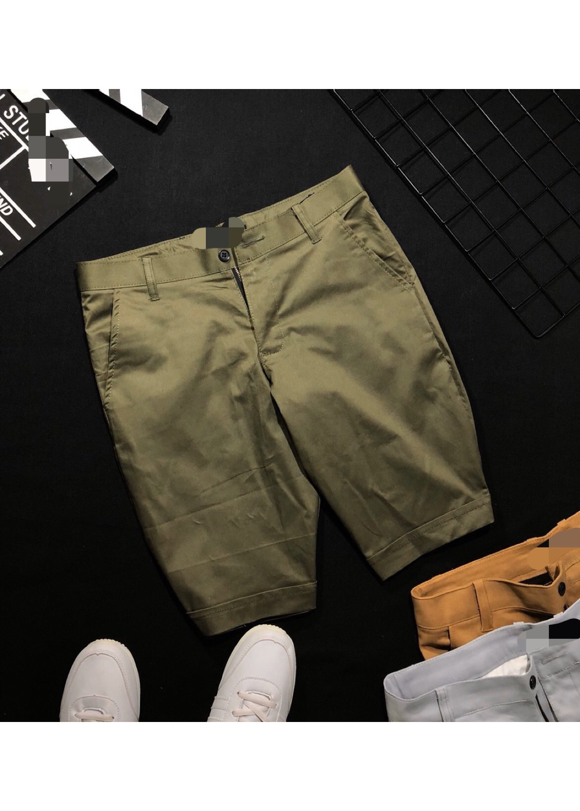 Quần Short Kaki Lửng Co Giãn