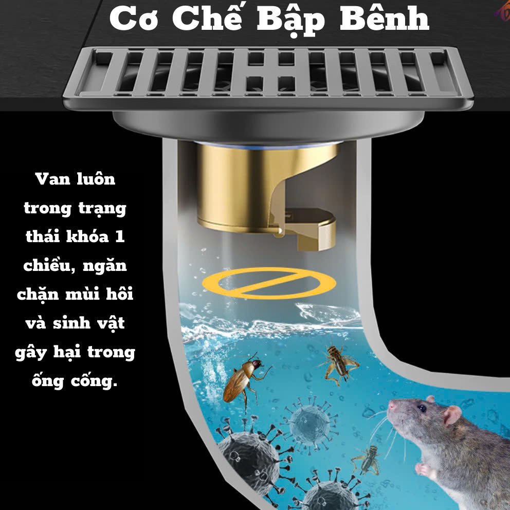 COMBO 2 Cái Nắp Đậy Cống Thoát Nước Nhà Tắm Bằng Đồng – Ngăn Mùi, Chống Côn Trùng Hiệu Quả