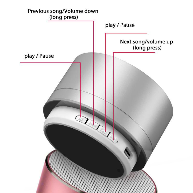 A10 Loa Bluetooth Không Dây Thép Nhỏ Pháo Loa Siêu Trầm Di Động Mini Thẻ Quà Tặng Âm Thanh Bluetooth Máy Tính Xách Tay Màu sắc: 003