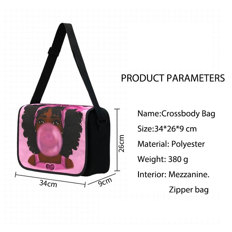 Hoạt Hình Gothic Cô Gái Lớn Đeo Túi Vải Bố Nữ Túi Đeo Vai Đơn Túi Dành Cho Thanh Thiếu Niên Du Lịch Cách Sử Dụng Hàng Ngày