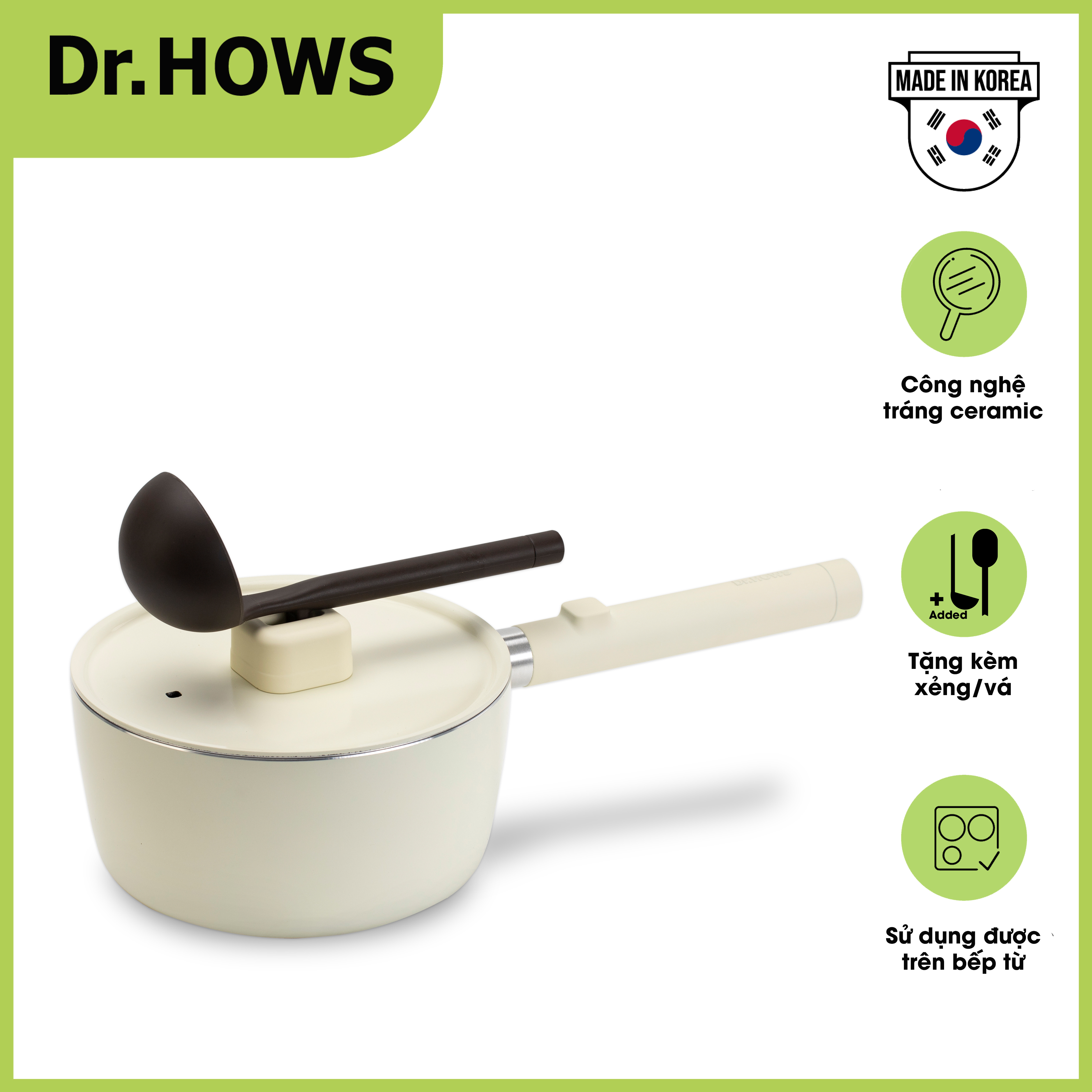 Nồi quánh chống dính Dr.HOWS Lumi Sauce Pot 18cm