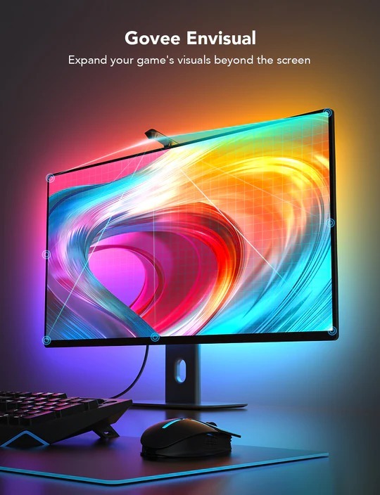 Dây Đèn LED RGB mở rộng màn hình máy tính DreamView G1 Gaming Light H604B (24-32&quot;) | Bí kíp tối thượng cho game thủ