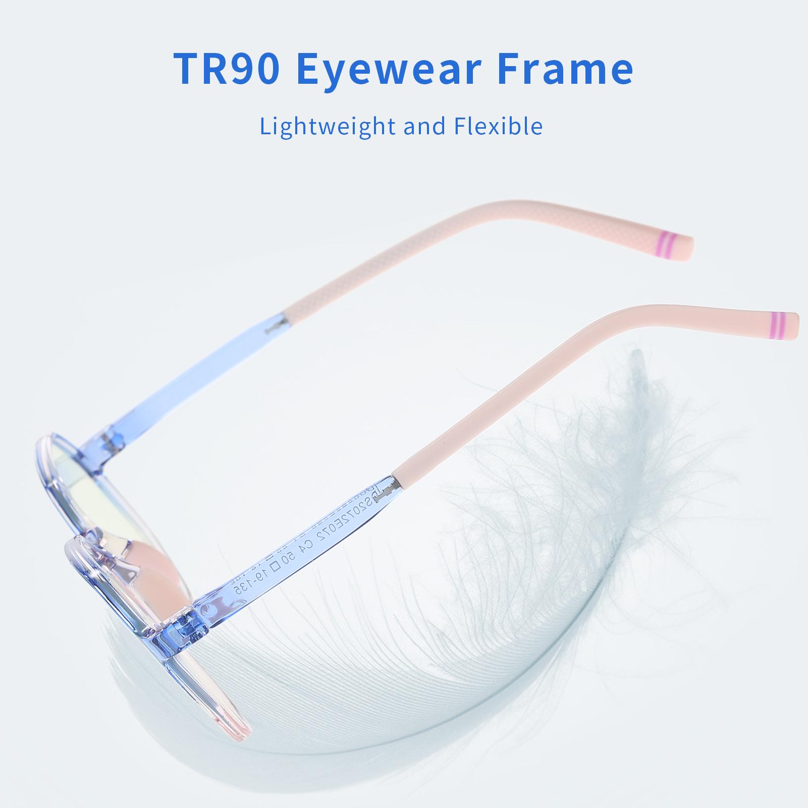 Kính chặn ánh sáng xanh cho trẻ em TR90 Khung kính nhẹ bảo vệ mắt khi dùng máy tính