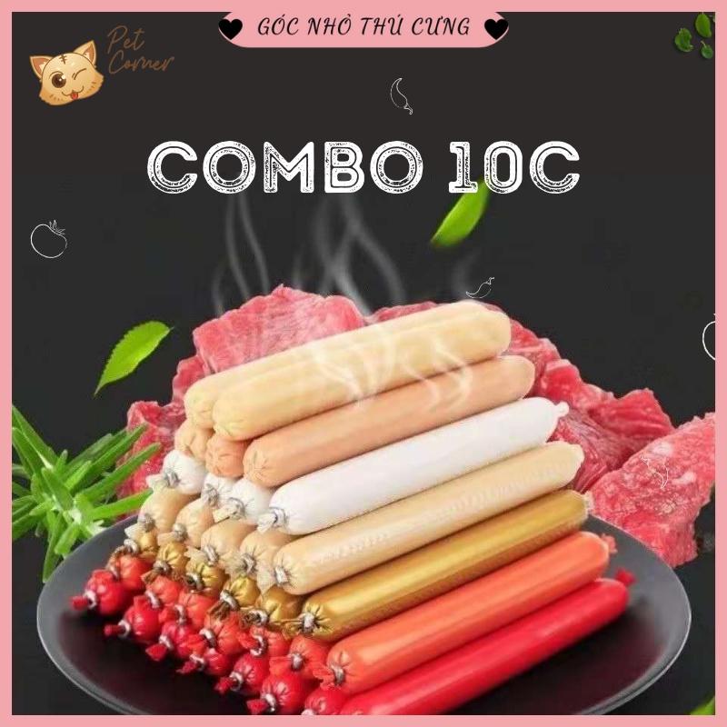 Combo 10 chiếc xúc xích cho chó mèo bổ sung dinh dưỡng (15gr/chiếc)