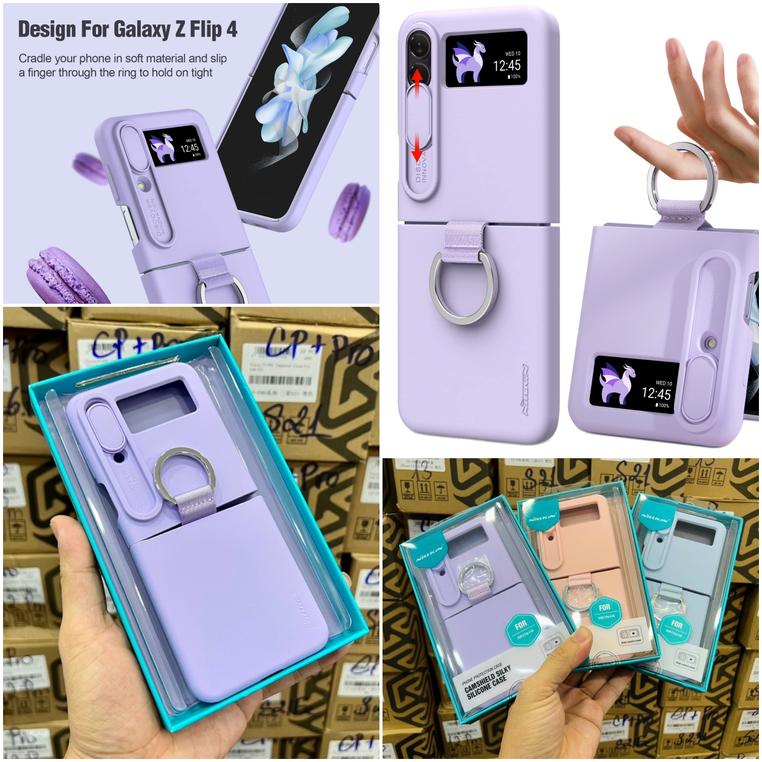 ỐP LƯNG DÀNH CHO ĐIỆN THOẠI SAMSUNG GALAXY Z FLIP 4 5G NILLKIN CAMSHIELD SILKY SILICON BẢO VỆ CAMERA