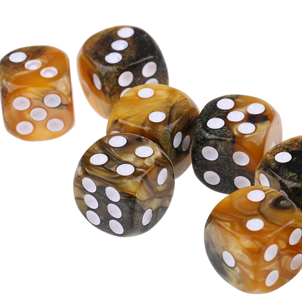10x Sáu Mặt D6 Dice Chấm Cho Dungeon Và Đạo Cụ Rồng
