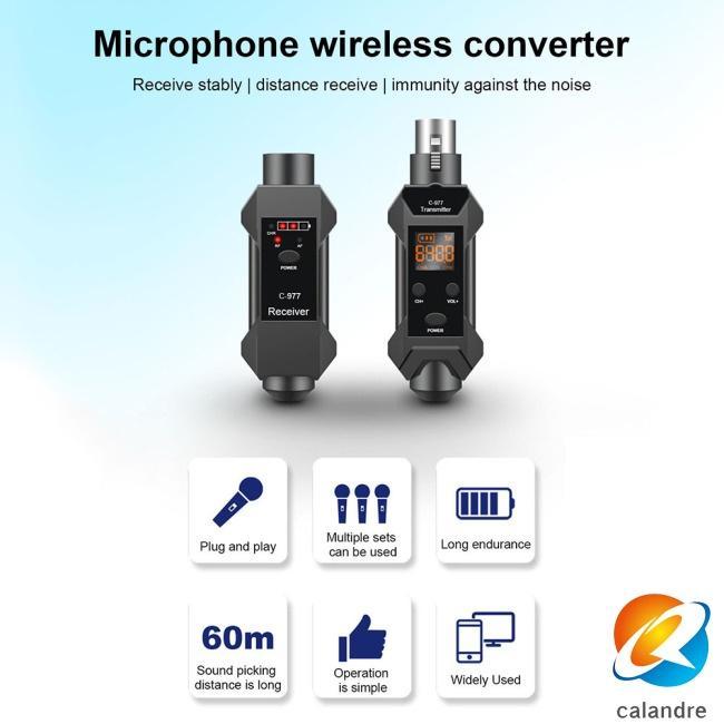 Bộ Chuyển Đổi Micro Không Dây Dynamic Micro Thu Phát Tín Hiệu Xlr Cho Mic Dynamic