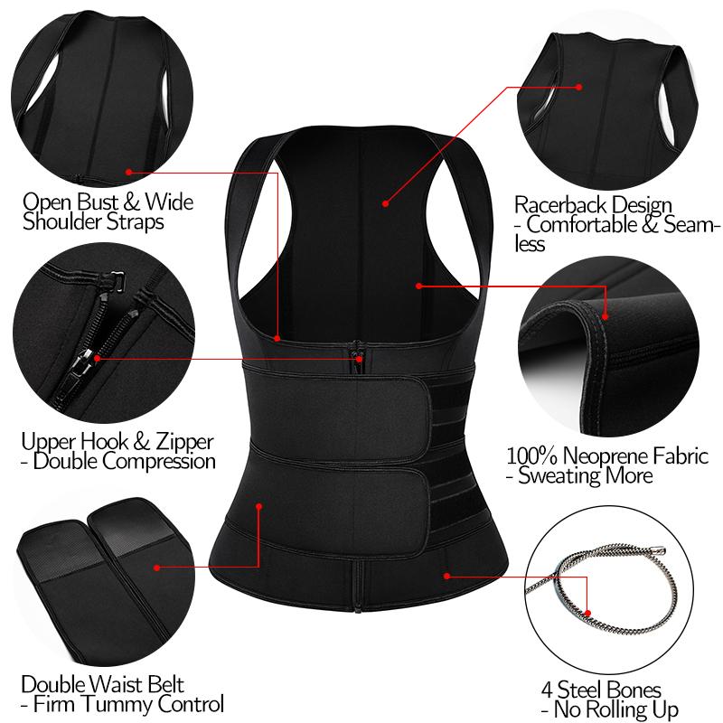 Phụ Nữ Eo Huấn Luyện Áo Vest Áo Xông Hơi Mồ Hôi Phù Hợp Với Nén Áo Sơ Mi Giảm Béo Tập Toàn Thân Cho Tập Cao Cấp Giảm Cân Định