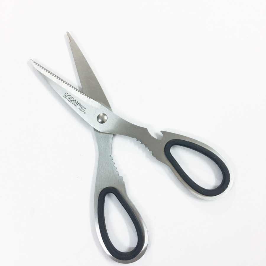 Kéo đa năng nhà bếp dài 19cm, rộng 8cm thép sáng không gỉ an toàn khi sử dụng GGOMi Hàn Quốc GG156