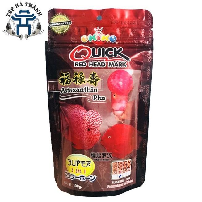 Thức Ăn Cá La Hán Cao Cấp OKIKO Giúp Cá Lên Đầu, Màu, Châu Đẹp Gói 100g