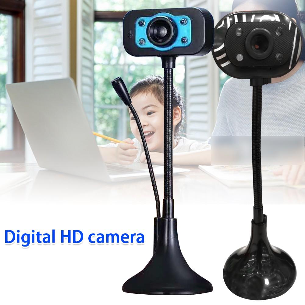 Webcam máy tính có mic và đèn leb trợ sáng - HD Siêu nét