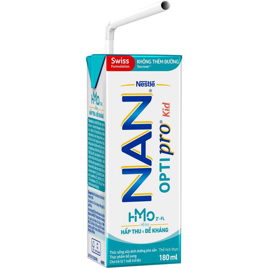 Thùng 24 Hộp Nestlé NAN OPTIPRO Kid Hộp Pha Sẵn 180ml (24 x 180ml) + Tặng Gối Ngôi Sao