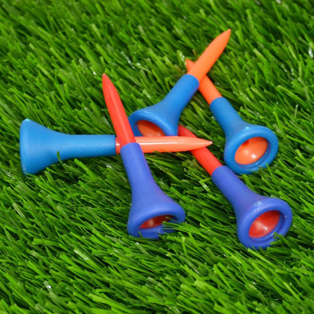 5 Pieces/Set Durable Soft Rubber Cushion Top Golf Tees Sent in Random Color
