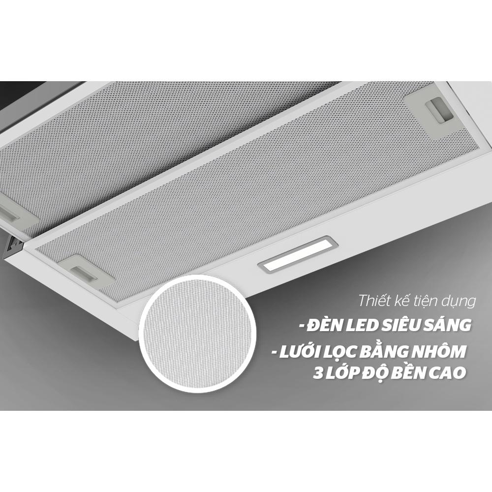 Máy hút mùi âm tủ Sunhouse SHB6128, Vỏ chất liệu inox sáng bóng, Bảng điều khiển cảm ứng dễ sử dụng, Hàng chính hãng - Bảo hành 18 tháng