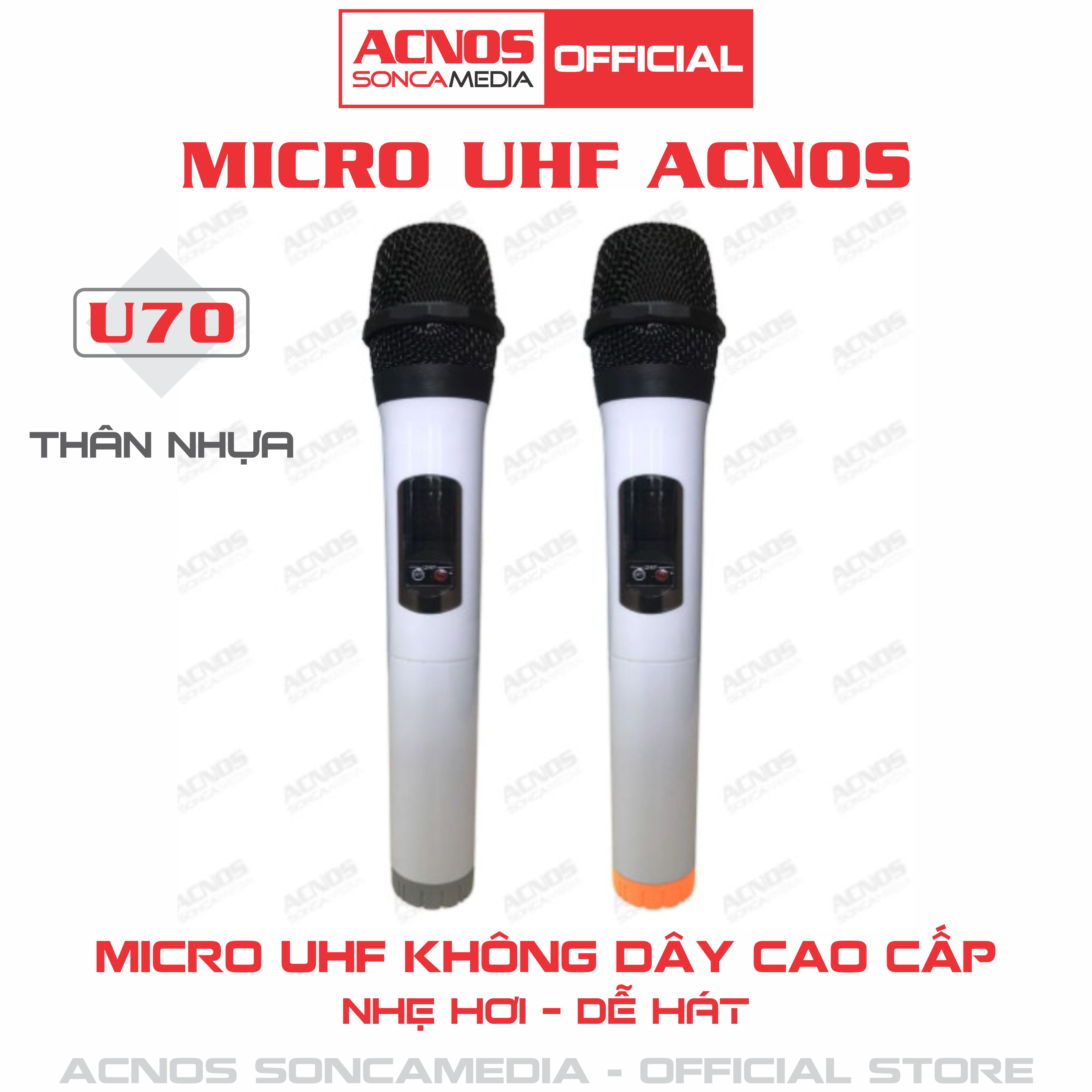 Micro không dây UHF ACNOS - Bảo hành 6 tháng [Micro rời - 1 cặp] - [HÀNG CHÍNH HÃNG]