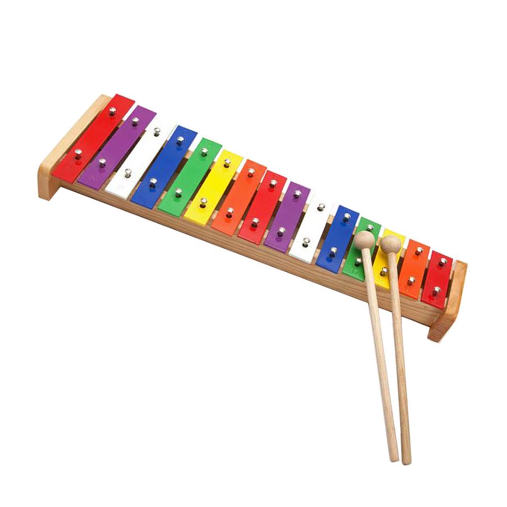 15 Notes Glockenspiel Xylophone Mallet Set Children Music Toys