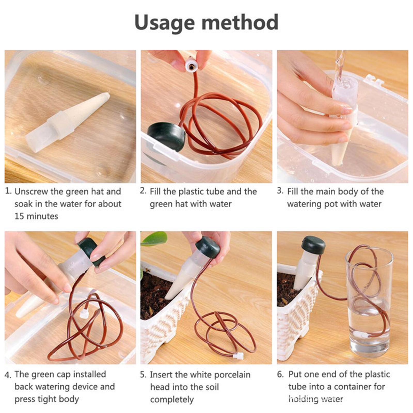 2x Plant Watering Stakes Automatic Drip Irrigation Garden Indoor Tool