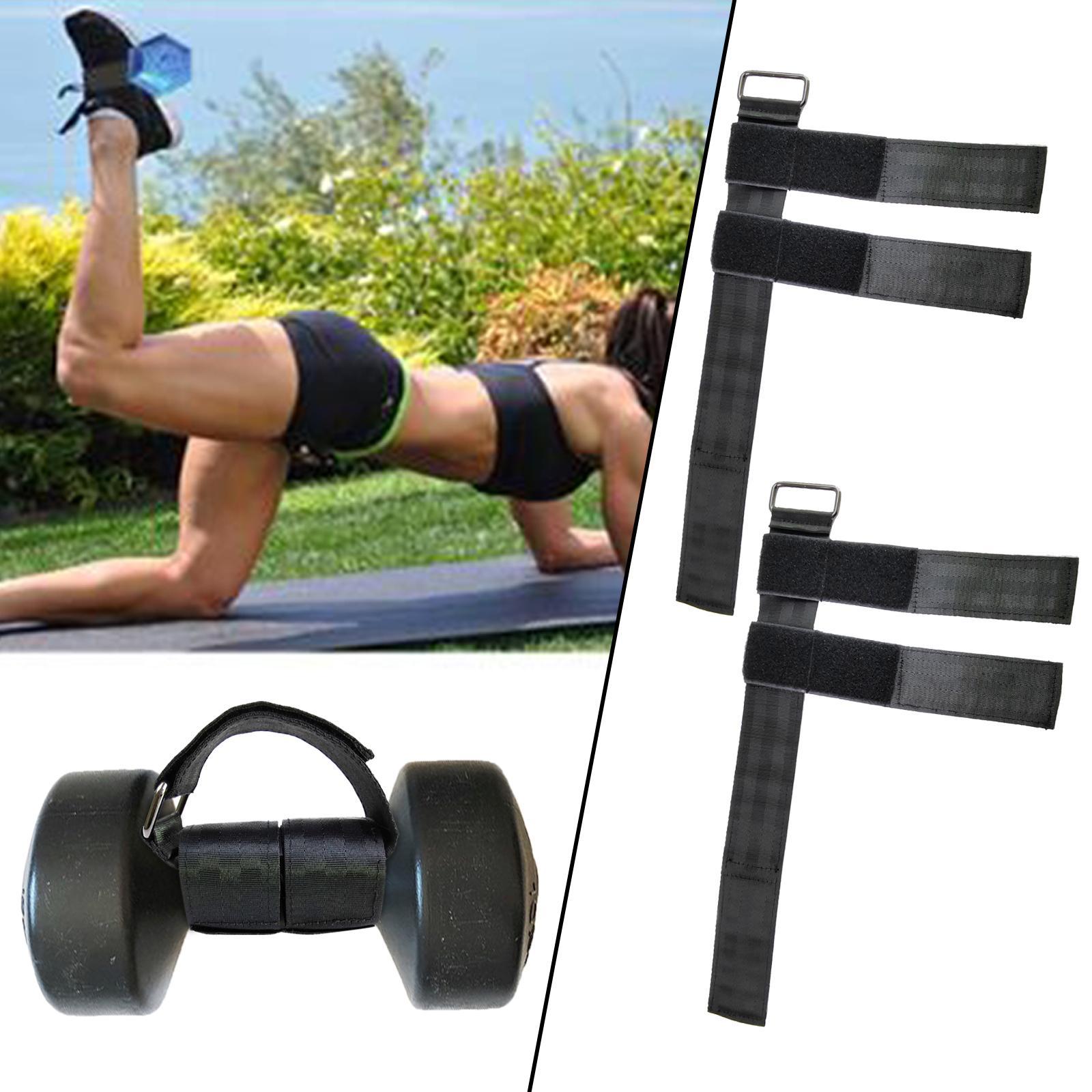 2x D Ankle Anchor Belt Ankle Cuffs Adjustable Tibialis Trainer Wear Resistant Ankle Strap for Weight Lifting Workout Power Training Gym