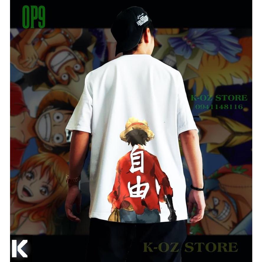 ÁO THUN NAM NỮ HẢI TẶC LUFFY CHỮ TÀU SAU LƯNG