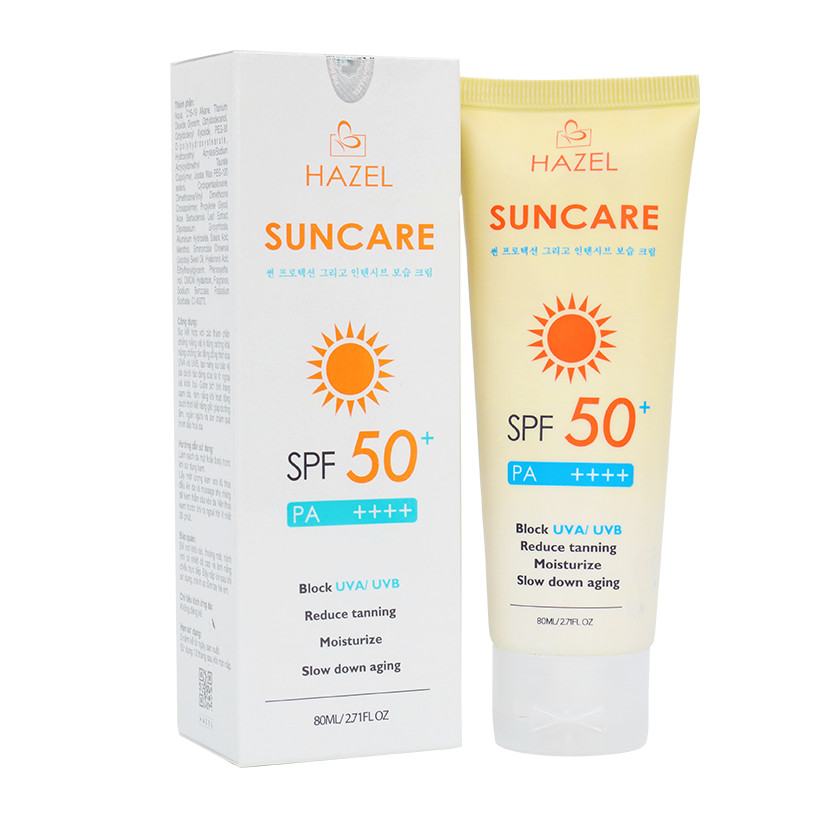 KEM CHỐNG NẮNG SUNCARE HAZEL - CHỐNG NẮNG VƯỢT TRỘI DƯỠNG ẨM CHUYÊN SÂU