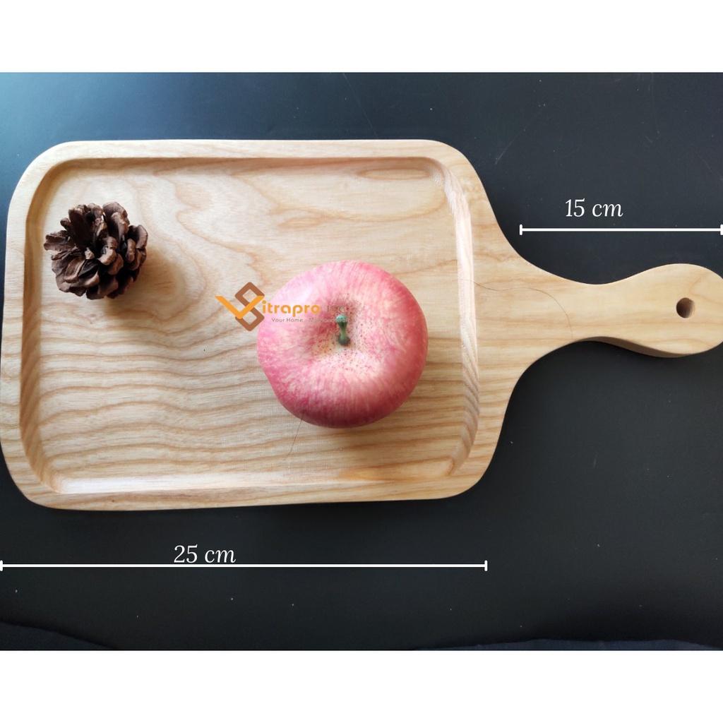 Khay Gỗ Tần Bì Vuông Cỡ Chiều Dài Tổng 40cm Làm Pizza Làm Bánh