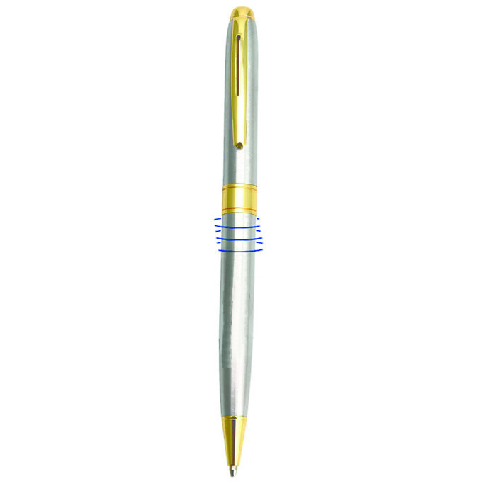 Bút bi Vỏ Kim Loại Không Gỉ Xoáy Vặn Ra Ngòi Nét 0.7mm - BP031