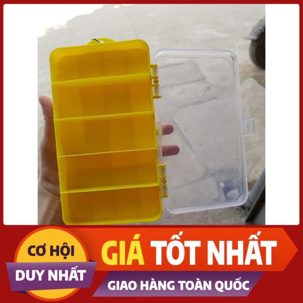 hộp đựng mồi 2 mặt màu vàng nhiều ngăn Shop đồ câu phía bắc