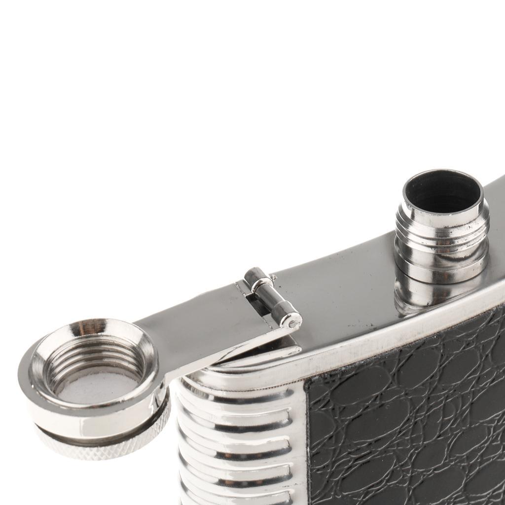 8oz Portable Stainless Steel Liquor Hip Flask Russia Camping Flagon Black