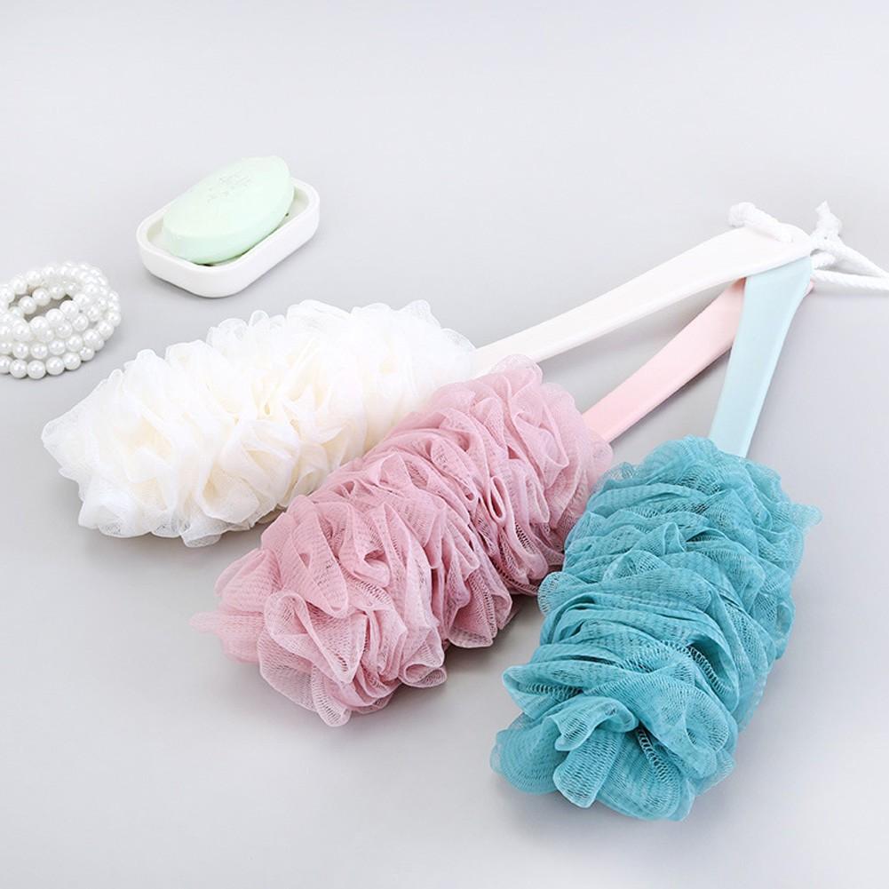 Cây bông tắm chà lưng cán dài tạo bọt