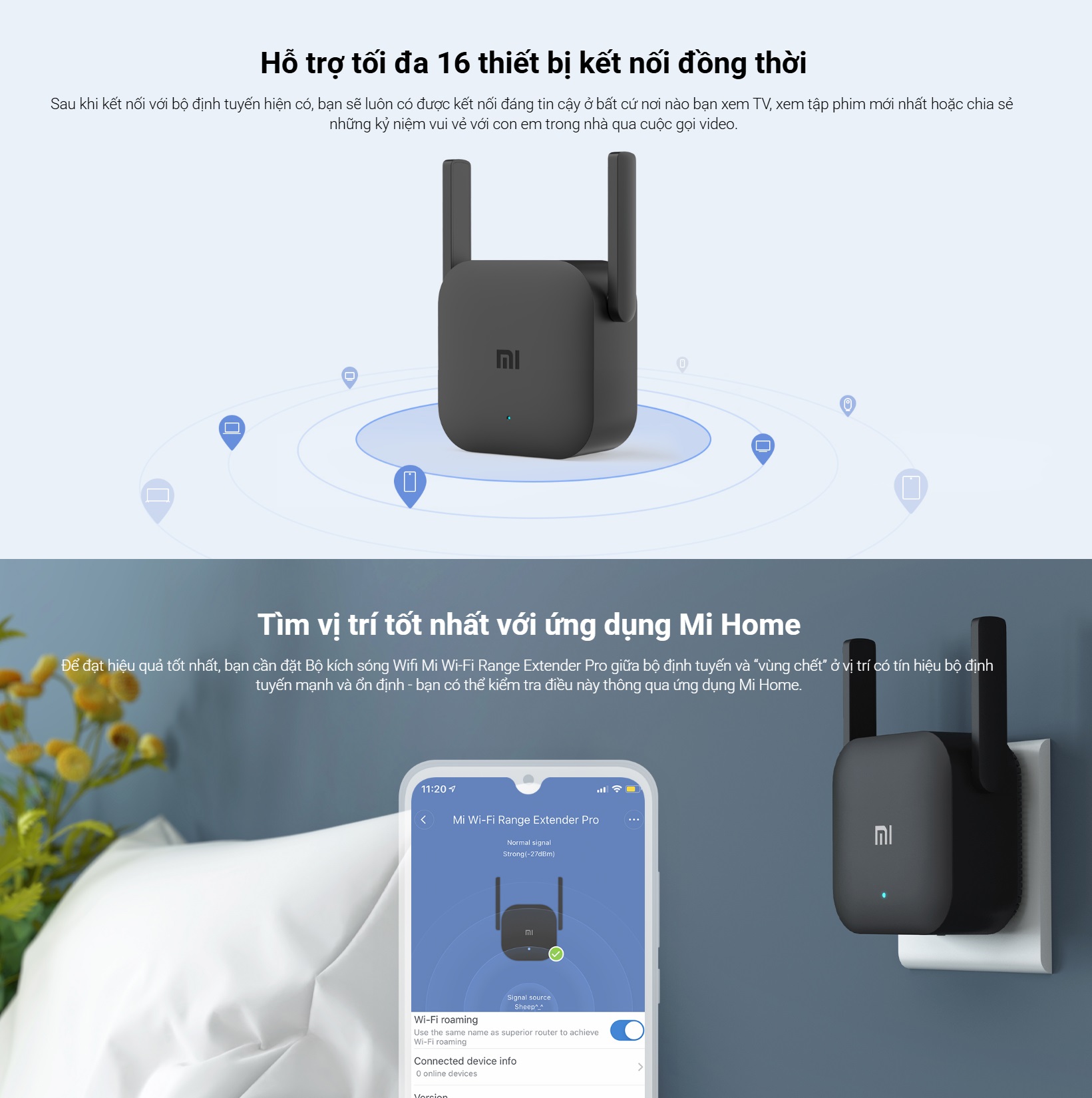 Thiết Bị Kích Sóng Wifi Xiaomi Pro - Đen - Hàng Nhập Khẩu