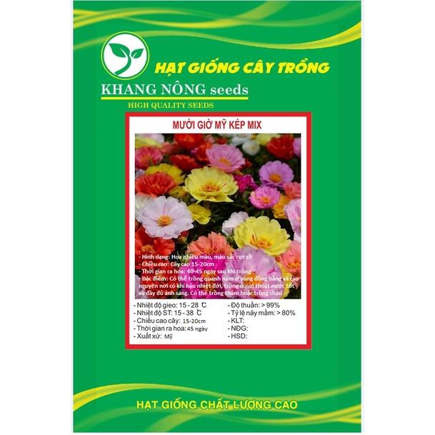 Hạt giống hoa 10h Mỹ hoa kép nhiều màu KNS3534 - Gói 100 hạt