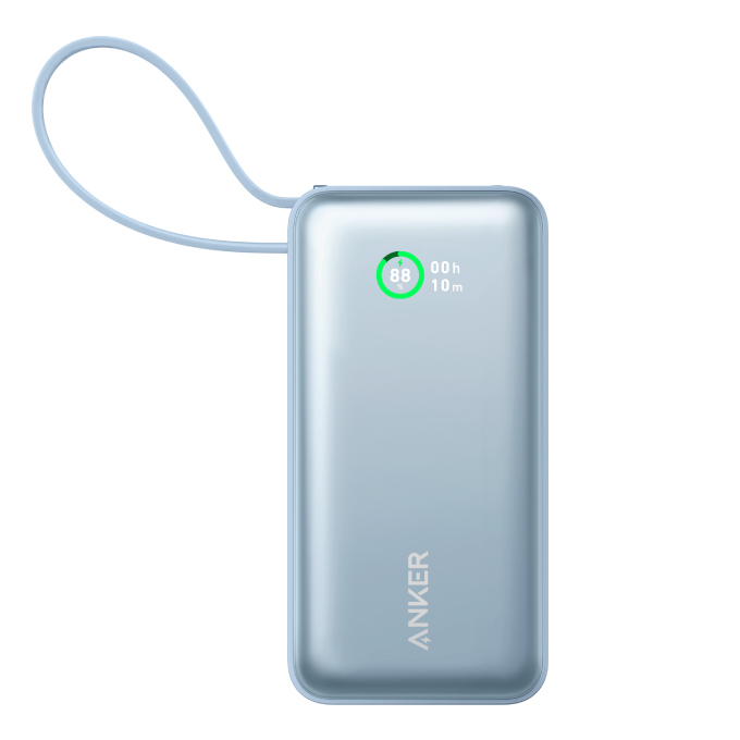 Sạc dự phòng Anker Nano 1A1C 30W 10000mah (Built-In USB-C Cable) A1259 - Hàng Chính Hãng
