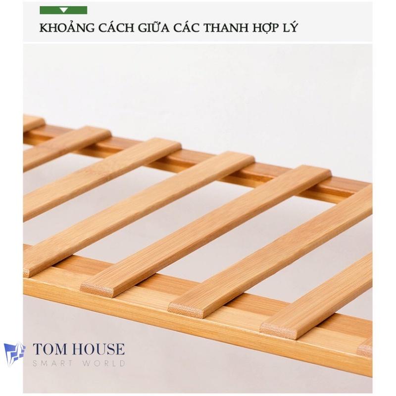 Kệ Để Giày Dép Nhiều Tầng Gỗ Tre, Gấp Xếp Gọn Nhẹ, Không Cần Lắp Ráp - Tomhouse