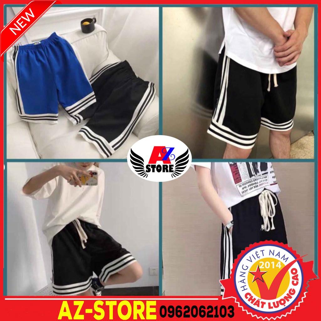 Quần short thun unisex 3 sọc unisex Mới