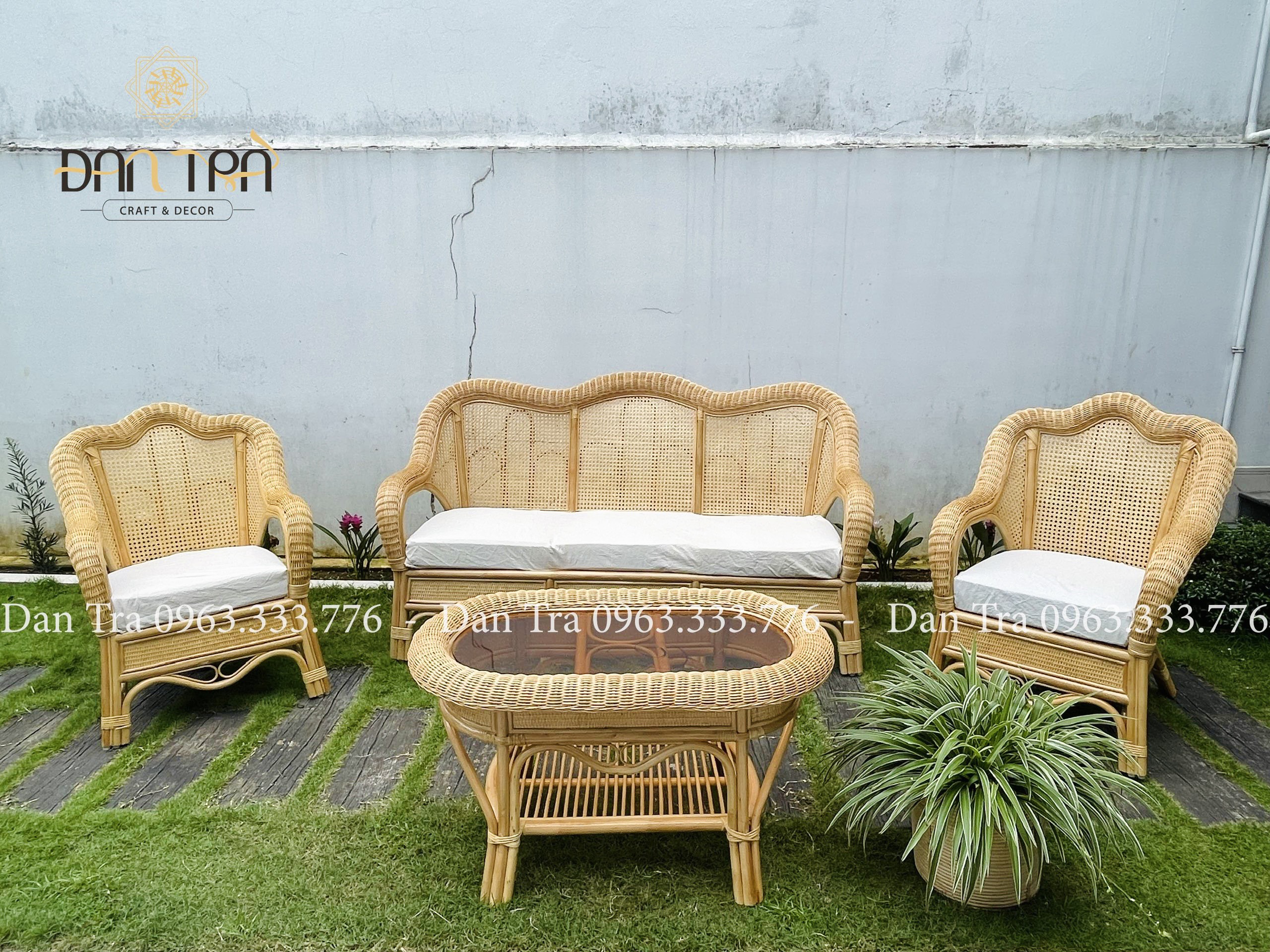 Bộ Bàn Ghế Sofa Mây Phượng Hoàng, Sofa Mây Tự Nhiên Giá Xưởng, Bộ Bàn Ghế Thư Giãn Phòng Khách- Bàn Ghế Mây Tre ĐAN TRÀ