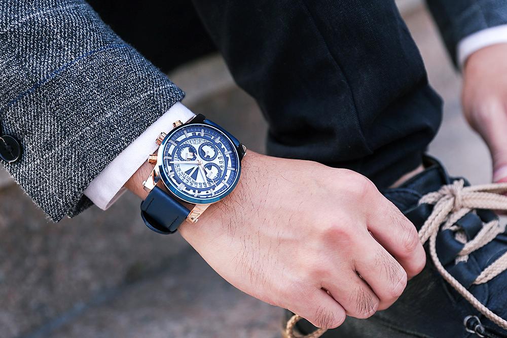 Đồng hồ dây da Quartz Thời trang OCHSTIN