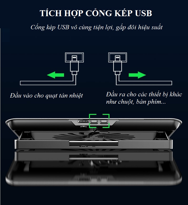 Quạt tản nhiệt latop q.005