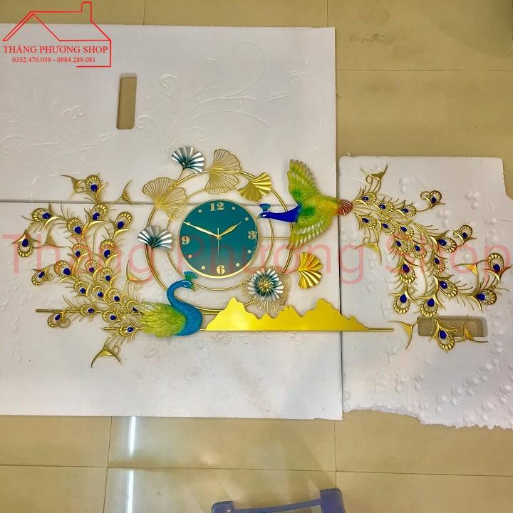 Đồng Hồ Treo Tường - Đồng Hồ Trang Trí Khổng Tước Sum Vầy TP-074