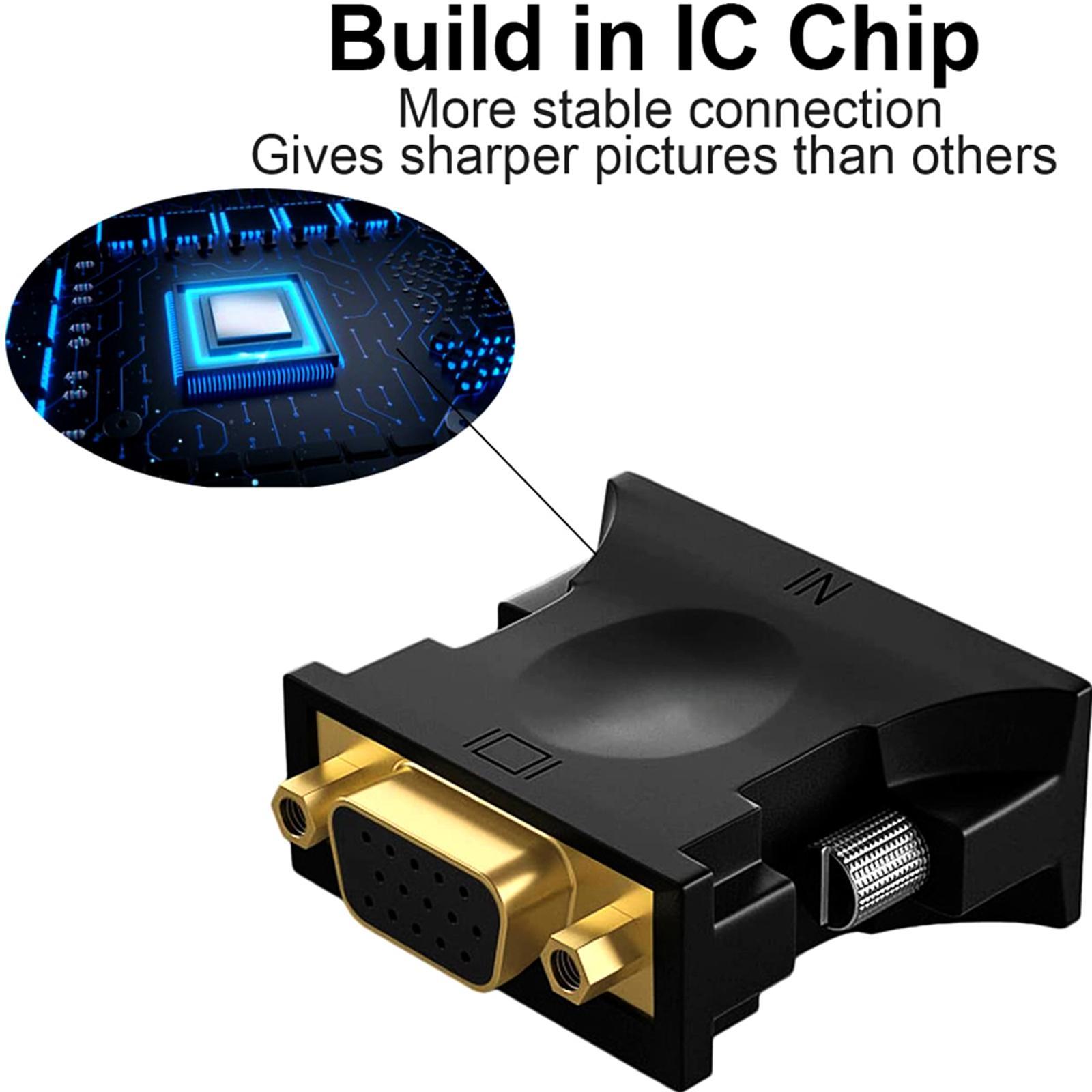 24+1 to VGA Adapter 1080P FHD Resolution Video Connector for Laptop TV