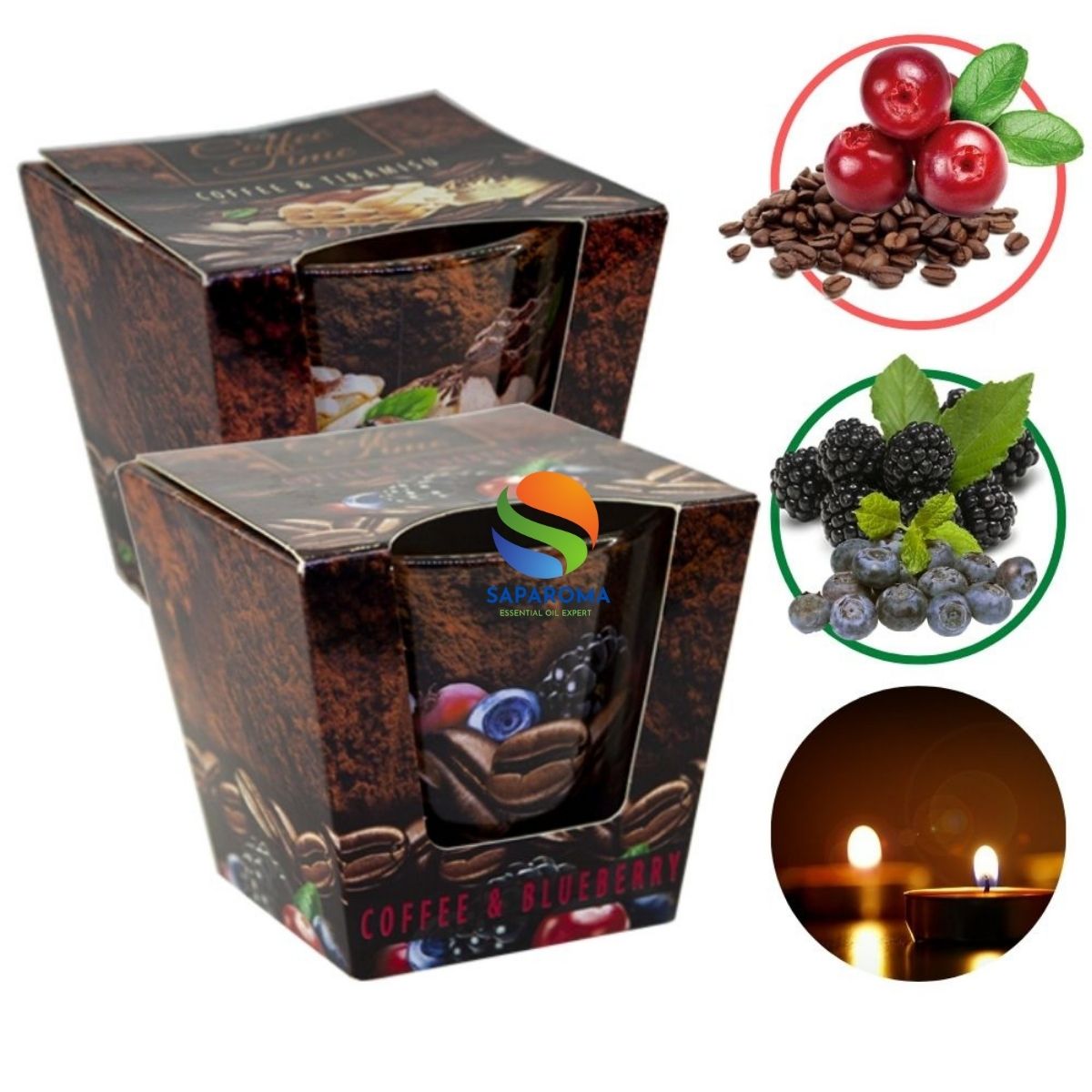 Combo 2 ly nến thơm tinh dầu Bartek Coffee Time 115g - cà phê tiramisu, nến trang trí, thơm phòng, thư giãn, Hỗ trợ khử mùi